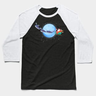 Santa Claus Riding whale Baseball T-Shirt